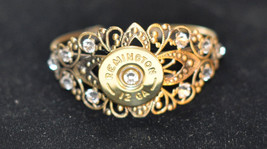 Remington 12 Gauge Shotgun Shell Bullet Cuff Bracelet With  11 Swarovski Crystal - £27.53 GBP