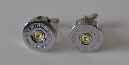 Remington 12 Gauge Shotgun Shell Bullet Cufflinks Highly Polished Silver Nickel  - £14.93 GBP