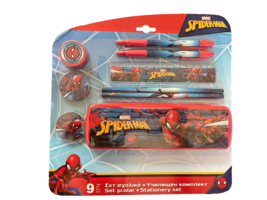 new SPIDERMAN 9 pcs Stationery Set, Spider-Man School Supplies Pen Box E... - £9.39 GBP