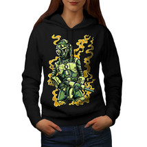 Robot Soldier Sweatshirt Hoody Fantasy War Women Hoodie - £16.52 GBP