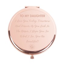 Daughter Gifts From Mom And Dad, Parents To My Girl Engraved Compact Mir... - £9.57 GBP