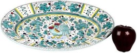 Platter Plate Orvieto Rooster Deruta Majolica Oval Large Green Ceramic - £313.45 GBP