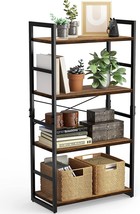 Pipishell Bookshelf, 4-Tier Bookcase, Storage Rack Shelf, Tall Ladder Shelf - £60.97 GBP