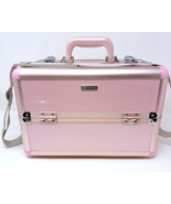 Sephora Collection Large Pink Makeup Artist Case Train Trunk Storage Tra... - $39.99