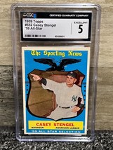 1959 Topps Set-Break Casey Stengel All-Star #552 CGC 5 EXCELLENT! - $46.43