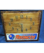 Denver Broncos Football NFL Wood Wall Clock Wincraft - £14.82 GBP