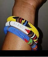 Authentic African Maasai ,Zulu , Boho Beaded Bracelets - $713.68 MXN