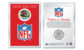 BUFFALO BILLS NFL Helmet JFK Half Dollar U.S. Coin w/ NFL Display Case L... - $9.46
