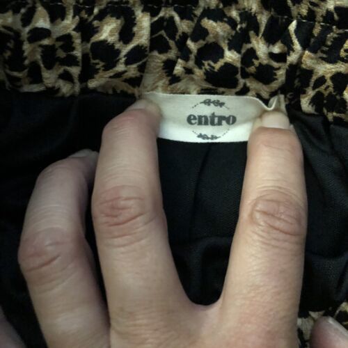 Entro Womens Size Small Animal Leopard print Tiered Elastic Waist Lined Skirt Item image 6