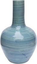 Vase Globular Globe Small Lake Blue Porcelain - $389.00