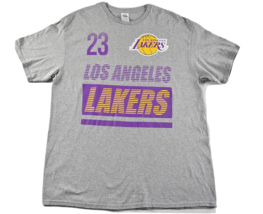 Los Angeles Lakers Lebron James #23 T Shirt Double Sided Graphic Print Mens XL - £22.28 GBP