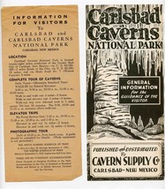 Carlsbad Caverns National Park New Mexico Brochures Cavern Supply &amp; Hotels 1952 - £22.37 GBP