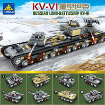 8 In 1 Russian Land Battleship KV-VI Model Building Block Brick Playset and Acce - £8.35 GBP+