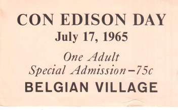 N. Y, World's Fair 1964 -65 Con Ed. Day BelgianVillage & Postcard-N.Y.S.Pavilion - $5.00