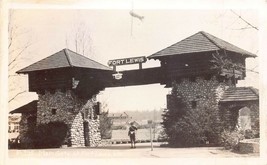Fort Lewis Washington~Main GATE~1940s Real Photo Postcard - £3.75 GBP