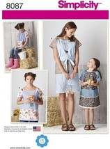 Simplicity Sewing Pattern 8087 Childs Misses Pullover Dress Top Size 3-8 XS-XL - £7.16 GBP