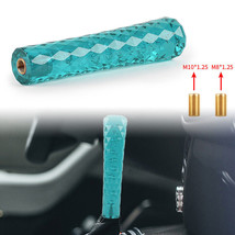 Universal 20cm Teal Bubble Crystal Diamond Shape Manual Gear Shift Knob  - £14.96 GBP