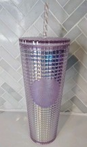 Starbucks Light Pink Disco GRID Tumbler IRIDESCENT Holiday COLD CUP 24oz... - $367.98 MXN