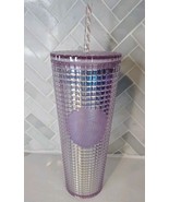 Starbucks Light Pink Disco GRID Tumbler IRIDESCENT Holiday COLD CUP 24oz... - €16,94 EUR