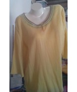 Blouse Crinkle Style Gauze &quot;Collections&quot; XL New Mustard Yellow Blouse - $16.75