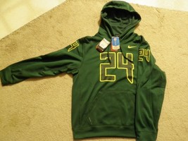NWT Nike Oregon Ducks Jacket #24 Mens KO Therma-Fit Hoodie Green Size S - £57.33 GBP