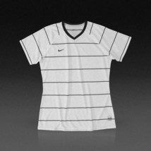 NWT Nike Womens Laser Jersey V Neck Soccer Short Sleeve Cardinal Stripes... - £15.68 GBP