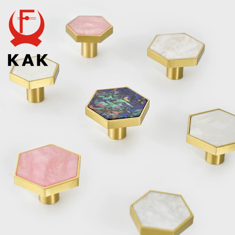 KAK Brass Gold Cabinet Knobs and Handles Shell Nordic Pastoral  Bathroom Cloth - £8.00 GBP+