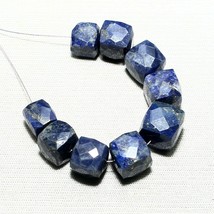 9pcs Natural Lapis Lazuli Beads Loose Gemstone 73.40cts Size 7x7mm To 10x10mm - £8.87 GBP