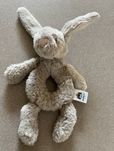 Jellycat Plush Rabbit Baby Infant Ring Rattle Security Lovey - £10.05 GBP