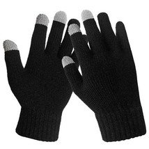 [Pack of 2] Unisex Touch Screen Gloves Full Finger Winter Warm Knitted Gloves... - £23.57 GBP