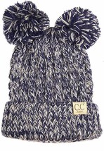 Navy - Toddler Kids Girl&amp;Boy Cute Knit Hat Beanie CapPom Crochet  - £18.02 GBP