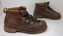 Vintage Allan Temple Vibram Mens 8 D Waffle Stompers Leather Hiking  Ank... - £47.47 GBP