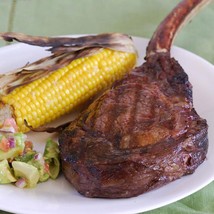 Grass Fed Beef Tomahawk Steaks - 4 pieces, 26-28 oz ea - £200.31 GBP