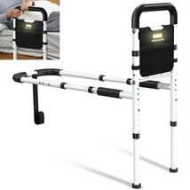 Bed Safety Rail for Elderly Adult w/Motion Light &amp; Storage Pocket Dual H... - $44.01