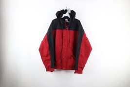Vintage 90s Carhartt Mens 2XL Distressed Color Block Hooded Bomber Jacket Red - £78.91 GBP