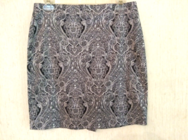 Talbots Petites Sz 6P Paisley Print Skirt Size 6P Washable unlined Cotto... - $11.33