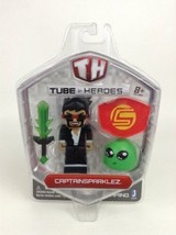 Jazwares Tube Heroes Captain Sparklez Action Figure with Accessories New... - $14.80
