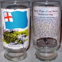 National Flag Fountain Short Glass Early Flags of our Nation Bunker Hill Flag - $8.00