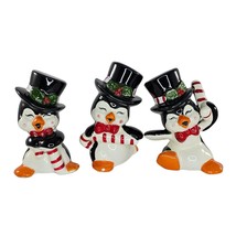 Josef Originals Dancing Christmas Holiday Penguins Figurine Set of 3 - £39.49 GBP
