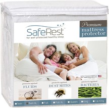 White Cotton, Waterproof Mattress Cover Protectors By Saferest - Twin Xl - - £33.01 GBP