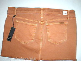 New $148 Womens NWT Joes Jeans Cut off Skirt Dark Tan Brown 32 36 X 14 USA Deser - $146.52