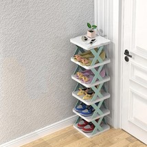 Space Saving Shoe Rack Shelf Storage Tier Stackable Stand Organiser Cabinet Slim - £13.43 GBP