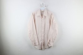 Vtg 60s 70s Streetwear Mens 15.5 32/33 Sheer Striped Collared Button Shirt USA - £34.75 GBP