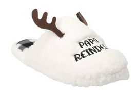 Slippers For Men Size Large With Color White Papa Comfy One Size Fit Reindeer - £8.31 GBP