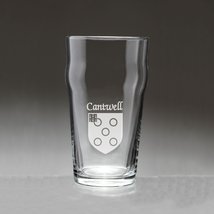 Cantwell Irish Coat of Arms Pub Glasses - Set of 4 (Sand Etched) - £54.16 GBP