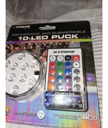 10 LED Puck Indoor/Outdoor Submersible Lights, Waterproof w/Remote(BN13) - $23.20