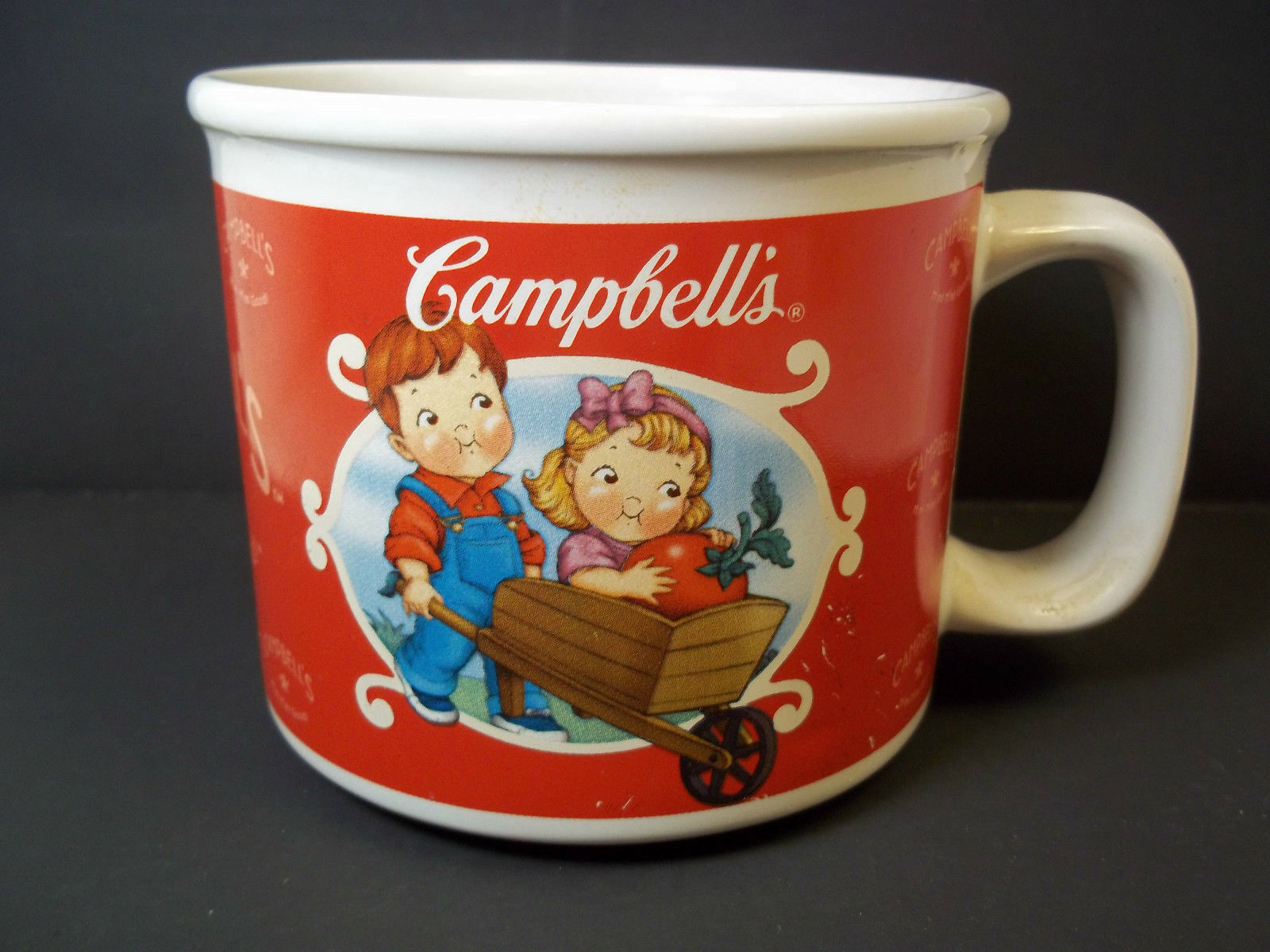 Campbell's Kids Souper Mug GARDEN Houston Harvest 2002 #31981 wheelbarrow soup - $5.94