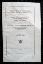 1957 vintage INTERNATIONAL COMMUNISM Un-American Activities REPORT free ... - £22.53 GBP