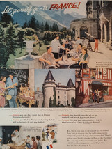 1953 Esquire Original Art Ad Advertisement Tourism FRANCE Travel Air France - £8.60 GBP