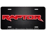 Ford Raptor Inspired Art Red on Mesh FLAT Aluminum Novelty License Tag P... - $17.99